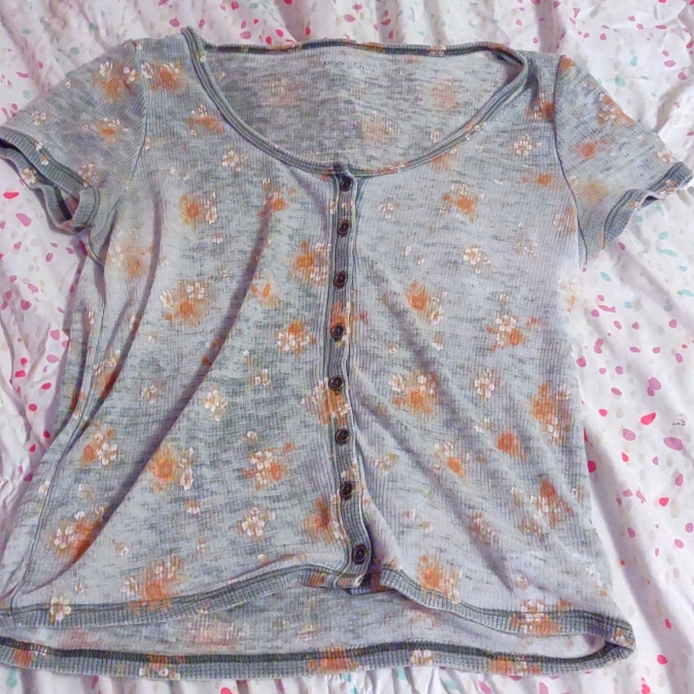 Floral American eagle shirt